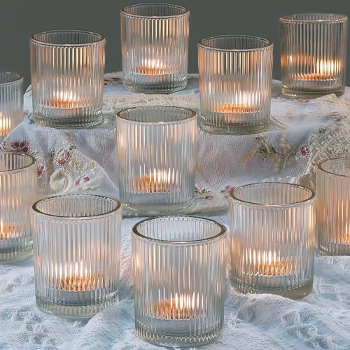 48 Pack Votive Candle Holders, Candle Holders for Centerpieces by Uniteland