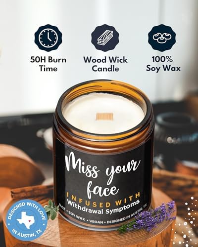 Funny Friendship Candle, I Miss Your Face Funny Gifts for Friends - Image 2