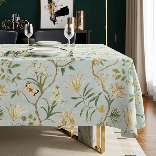 Rectangle Table Cloth,100% Waterproof Vinyl Tablecloth, 60" x 84",Leaves - Image 7