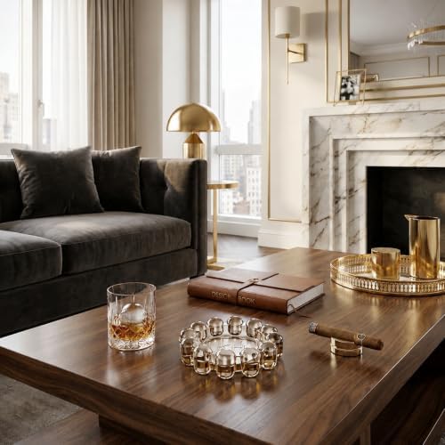 khtumeware Chic Smoky Bubble Glass Candle Dish – Modern Clear Glass Candle Holder for Tealights & Diffusers, Decorative Tray for Home & Tabletop Decor（1 Pack） - Image 5