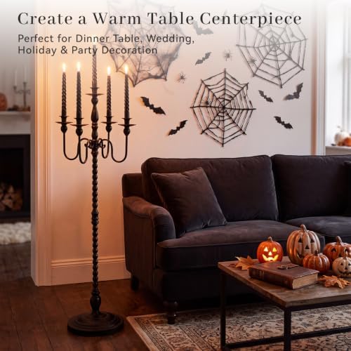 1 Pcs 48 Inch Black Candelabra Halloween Decorations, Vintage - Image 6