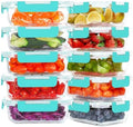 KOMUEE 10 Packs 22 oz Glass Meal Prep Containers, Green by KOMUEEUS
