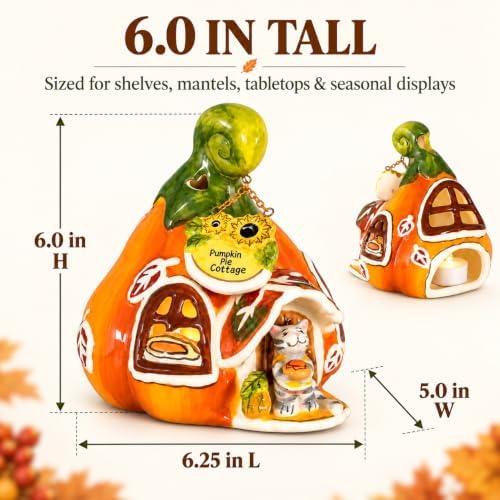 PUMPKIN COTTAGE CANDLE HOUSE - SMALL - Image 2