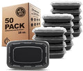Freshware Meal Prep Containers [50 Pack] 1 Compartment Food Storage Containers with Lids, Bento Box, BPA Free, Stackable, Microwave/Dishwasher/Freezer Safe (16 oz) by Freshware