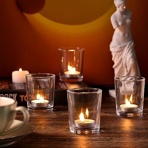 DARJEN 60 Pcs Votive Candle Holders Clear Tea Lights Candle Holder - Image 5