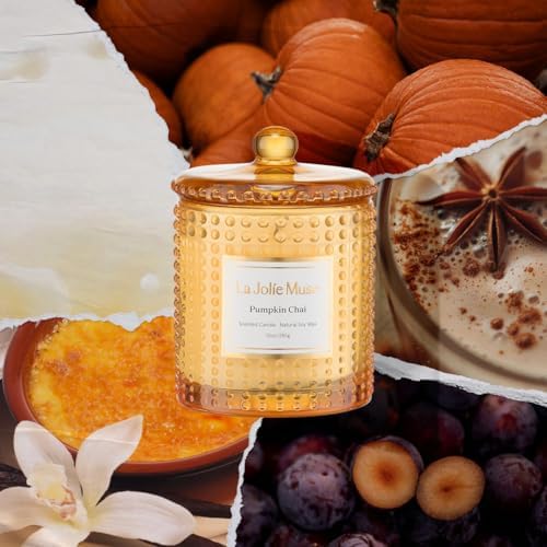 LA JOLIE MUSE Pumpkin Chai 4-Pack Scented Candles for Home, Natural Soy 55H - Image 2
