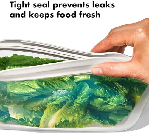 OXO Good Grips Silicone Reusable Bag - Snack Bag (12 oz), Watermelon - Image 3