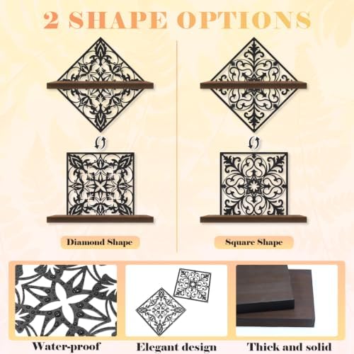 2 Pcs Wall Candle Holder Rustic Wall Mirror Decor Candle Sconces - Image 5