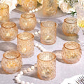 NITIME 12Pcs Assorted Gold Votive Candle Holders, Tea Light Candle Holder for Table Centerpiece, Gold Candle Holders for Wedding Centerpieces, Brithday and Holiday Decorations by NITIME