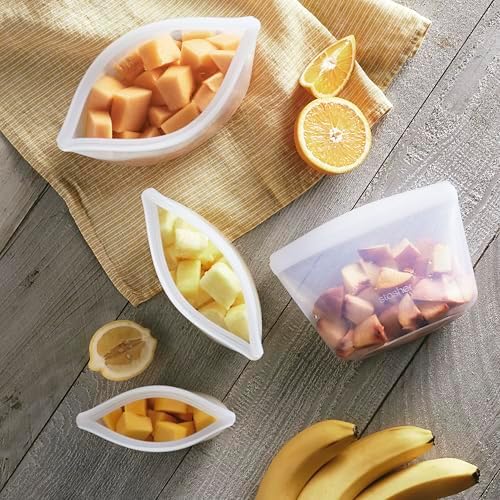Stasher Premium Reusable Silicone Food Storage Bags, 2-Pack, Clear - Image 3