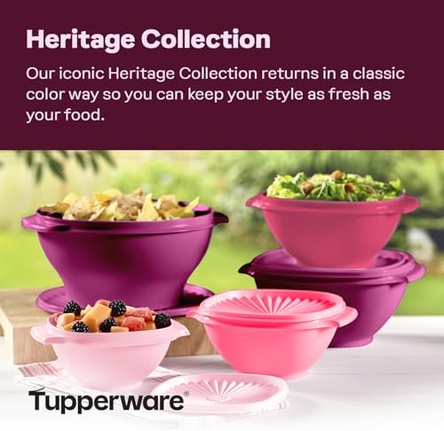 Tupperware Heritage 10-Piece Vintage Pink Set (5 Bowls, 5 Lids) - Image 2