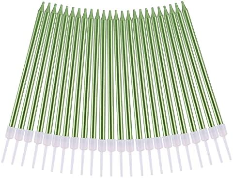 PHD CAKE Green Long Thin Metallic Birthday Candles, Cake Candles, Birthday Parties, Wedding Decorations, Party Candles - Image 4