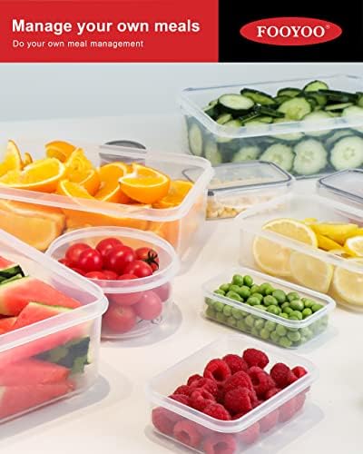 FOOYOO 56 Pcs Large Food Storage Containers Set with Lids (28 Containers + 28 Lids), Airtight Plastic Storage Containers for Pantry & Kitchen Organization, BPA-Free, Leak-Proof - Image 4