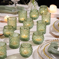 NITIME 36Pcs Assorted Green Votive Candle Holders, Tea Lights Candle Holder for Table Centerpiece, Green Candle Holders for Wedding, Bridal Shower and Tea Party Decorations by NITIME
