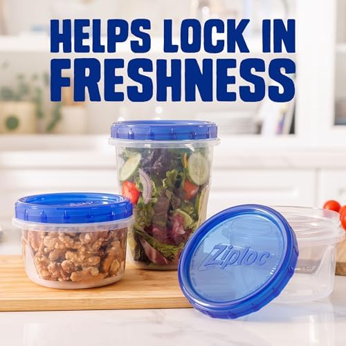 Ziploc Twist N Loc Food Storage Meal Prep Containers, Variety Pack, 5 Count - Image 5