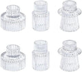 Vixdonos Glass Candlestick Holders Tealight Candle Holders for Table Centerpieces, Wedding Decor and Dinner Party (6 Pcs, Clear) by Vixdonos