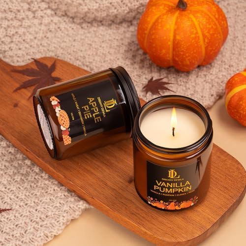 DL DREAMY DEWLA Fall Candles Set for Home Scented, 4 Pack 28oz, Soy Wax - Image 6