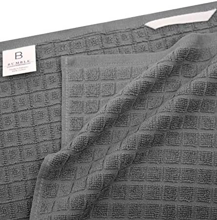 Premium Kitchen Towels 6 Pack 100% Cotton, 20"x28" Dish Towels - Grey Check - Image 5