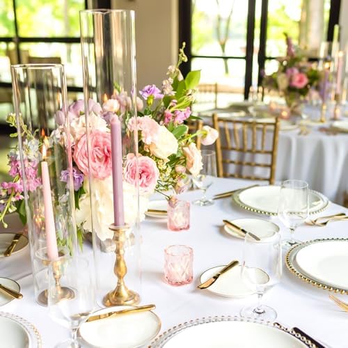 12 Pcs Hurricane Candle Holder Sleeve, H:16" D:3" Clear Glass - Image 4
