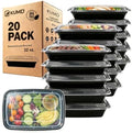 KUMD 20-Pack (40 Pieces) 32 oz Meal Prep Containers Reusable with Lids by KUMDHome