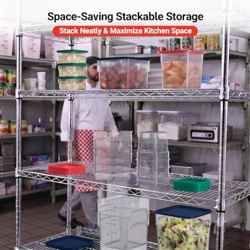 2 Pack 8 QT Commercial Food Storage Containers with Lids, BPA-Free Translucent Square Containers for Pet Food, Flour, Sugar, Rice and Dry Food Storage with FIFO Label Area - Image 5