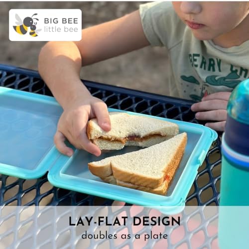 Big Bee, Little Bee SoftShell Reusable Silicone Food Storage Container - Clamshell Snap-Close Design, No Lost Lids, Easy to Clean, Compact for Travel, Meal Prep, Microwave Freezer and Dishwasher Safe - Image 3