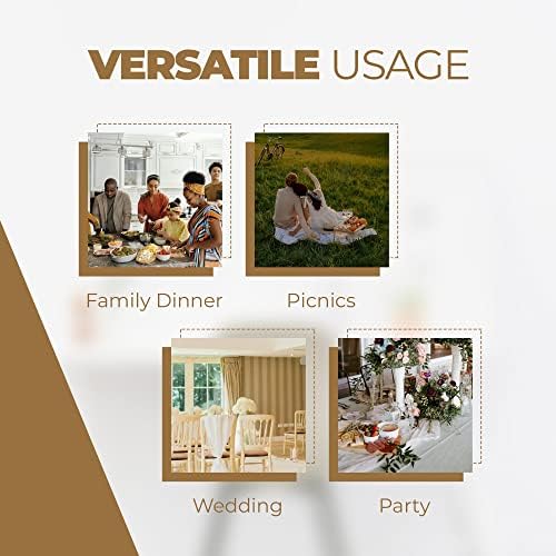 Decorelia Waterproof Round Tablecloth for Round Dining Table, Decorative Rustic Soft Wipeable Table Cloths Cover Indoor Outdoor Use for Holiday,Wedding, Kitchen (70 Inch,Round (4-6 Seats),Natural) - Image 5