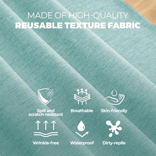 Decorelia Auqa Linen Textured Tablecloth Rectangular 60 x104 Inch - Image 6