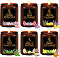 6 Pack Candles for Home Scented, Candles Gifts for Women Men, 42oz Soy Candle Set, Scents of Roses/Lemon Lavender/Vanilla Cupcake/Amber Patchouli/Lilac Blossoms/Mint Eucalyptus by DLDREAMYDEWLA