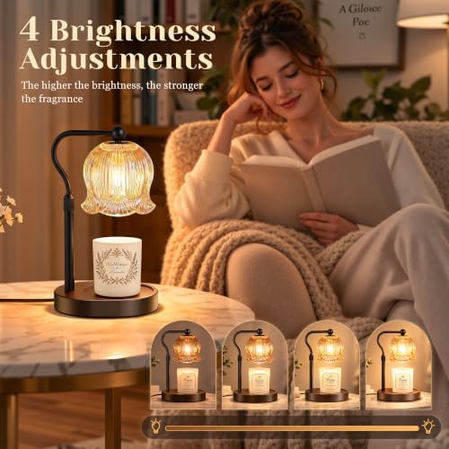 Candle Warmer Lamp with Timer, Adjustable and Dimmable, Black - Image 5