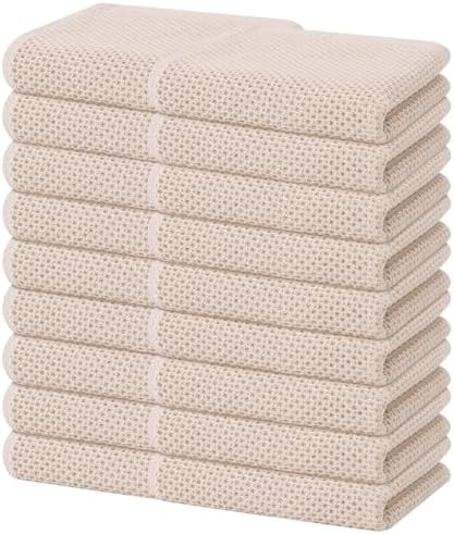 Homaxy 100% Cotton Waffle Weave Kitchen Dish Towels 18-Pack, Beige by Homaxy