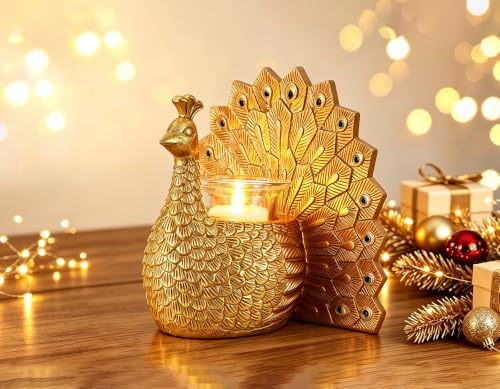 Peacock Tealight Candle Holder, Home Decor Gifts for Women Mom Grandma - Image 6