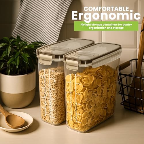 Utopia Kitchen Cereal Containers Storage Set with Lids, 6 Pack, 4L (135 Oz) - Image 6