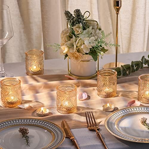 Gold Votive Candle Holders Set of 36- Glass Candle Holders Bulk - Image 6
