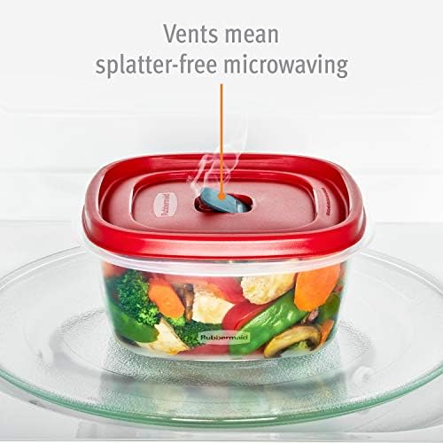 Rubbermaid EasyFindLids Food Storage and Organization Containers, 3-Pack, Racer Red, BPA-Free, Microwave & Dishwasher Safe - Image 4