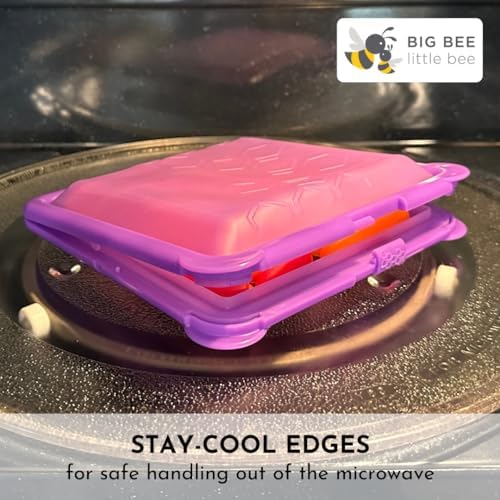 Big Bee, Little Bee SoftShell Reusable Silicone Food Storage Container - Clamshell Snap-Close Design, No Lost Lids, Easy to Clean, Compact for Travel, Meal Prep, Microwave Freezer and Dishwasher Safe - Image 6