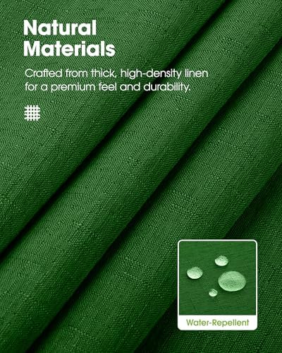 Pureegg Rectangle Poly Linen Tablecloth Waterproof & Stain Resistant, Wrinkle-Free Table Cloth Adds Elegance and Protection, Ideal for Dining, Party, Wedding and Outdoor, 52 x 70 Inch, Green - Image 3