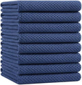 Homaxy 100% Cotton Oversized Waffle Weave Kitchen Towels 8-Pack, Navy Blue by Homaxy