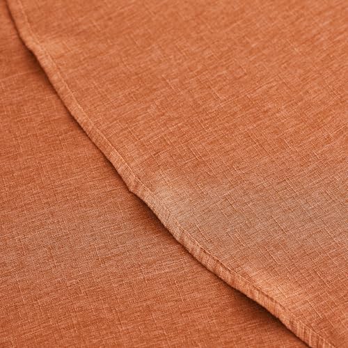 Decorelia Fall Farmhouse Round Table Cloth for Indoor/Outdoor, Harvest Thanksgiving Faux Linen Washable Tablecloth Cover for Party Dining & Kitchen Table Decor (60 Inch,Round (2-4 Seats), Orange) - Image 4