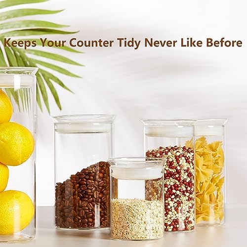 ZENS 15oz Airtight Glass Jars Set of 3, Small Food Container Spice Jars - Image 5
