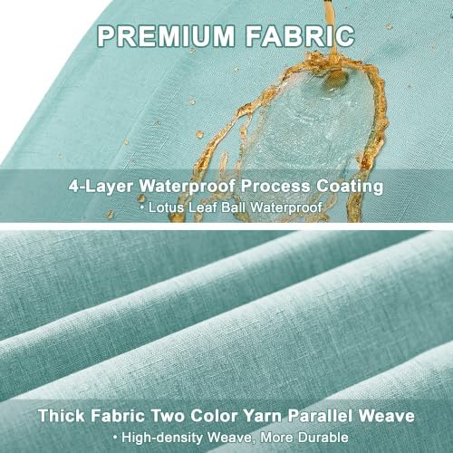 Decorelia Auqa Linen Textured Tablecloth Rectangular 60 x104 Inch - Image 4