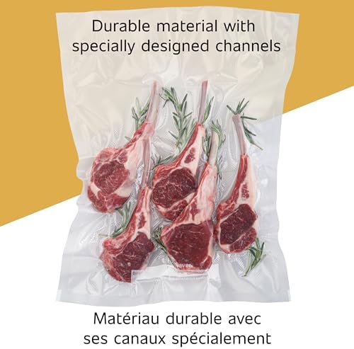 FoodSaver Custom Length Vacuum Sealer Bags Multipack, 5 Count Rolls for Airtight Food Storage and Sous Vide - Compatible with FoodSaver, 8 (2 Pack) and 11 (3 Pack) - Image 5