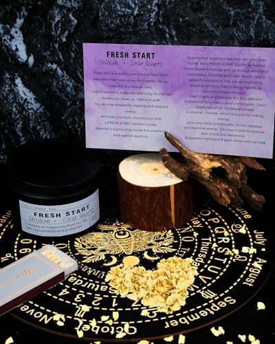 Crystal Candles, Healing Magic Candles, Mind-Body Meditation, Gifts to Encourage Women, New Job Gifts.(Fresh Start) - Image 4