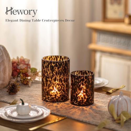 Hewory Tortoise Shell Candle Holder, Cheetah Print Candleholder, 2 Sizes - Image 4