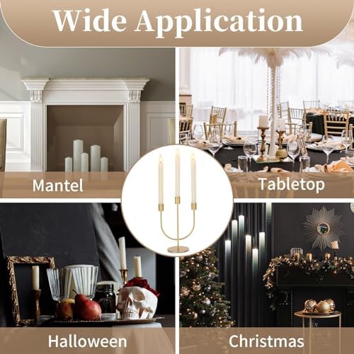 Sziqiqi Gold Candelabra Candle Holders Set of 6, for Wedding Table - Image 6