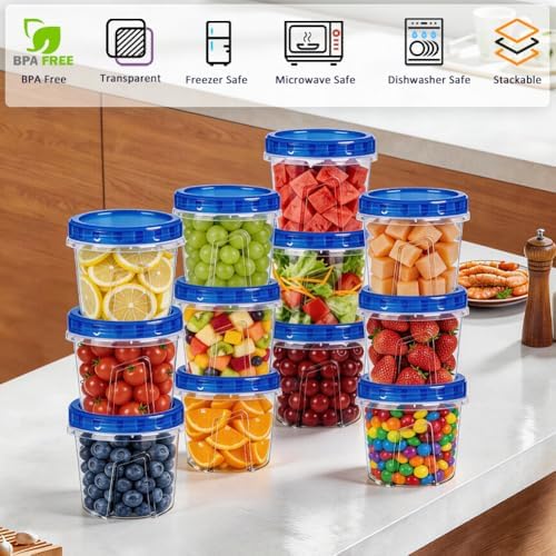 12 Pack 23.5oz Soup Freezer Containers with Twist Lids for Food Storage - Image 5