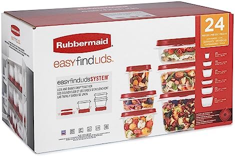 Rubbermaid Assorted Food Storage Container Set - Case of: 1; Each Pack Qty: 24; Total Items Qty: 24 - Image 6