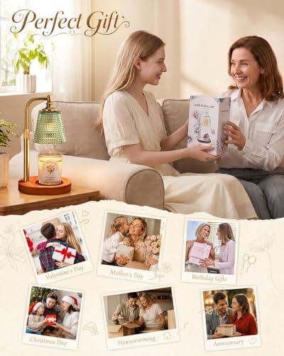 Candle Warmer Lamp with Timer, Birthday Gifts for Women,Green - Image 6