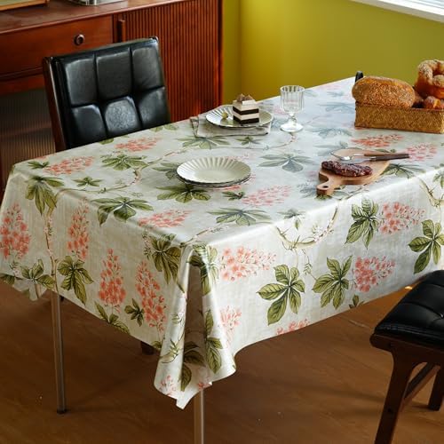 Rectangle Table Cloth,100% Waterproof Tablecloth Oil Proof Spill Proof Vinyl Table Cloth, Wipe Clean Plastic Table Cover for Dining, Camping, Indoor and Outdoor 54" x 102",Flower - Image 7