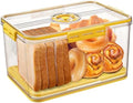 Gifhomfix Bread Box Bread Boxes for Kitchen Counter Airtight, Time Recording Bread Storage Container with Lid, Bread Keeper for Homemade Bread, Toast, Bagel, Donut and Cookies, LARGE Yellow by Gifhomfix